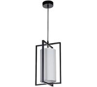 Générique Abat-jour en tissu fer art lustre à tête unique tissu art lumière tambour lampes suspendues E27 île lumière salon bureau éclairage luminaires luminaire,lustre
