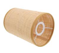Générique Abat Jour Lampe en Rotin Tissé pour Lampadaire et Lampe de Table, Support D'abat-jour Cylindrique, Remplacement Élégant Adapté aux Hôtels et Bars