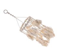 Générique Abat-Jour Tissé en Macramé Pompons Longs en Corde de Coton, à Suspendre Bohème pour Lampe de Plafond, Décoration Intérieure pour Chambre et Salon, Cache-Lampe Fait Main