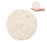 Générique Abat-jour tissé grands abat-jour blanc coton lin style rustique pour suspension et plafond compact et léger