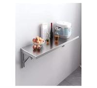 Générique Abattant Mural en Acier Inoxydable, Bureau Pliant, Support Robuste, étagère de Rangement avec Supports métalliques for Le Bureau, Le Bar et la Maison(110x35cm/43.3x13.8in)