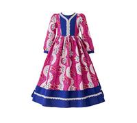 Générique Abaya Enfant Fille Robe Longue Manches Brodée Tenue Soirée Princesse Arabe Musulman Vêtement Cérémonie Habillée Élégant Abaya