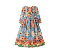 Générique Abaya Enfant Fille Robe Longue Manches Brodée Tenue Soirée Princesse Arabe Musulman Vêtement Cérémonie Habillée Élégant Abaya