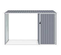 Générique Abri à Bois de Jardin Gris 245x98x159 cm Acier galvanisé,Maison & Jardin, Pelouses & Jardins, Vie en extérieur, Structures extérieures, Cabanes & abris de Jardin, Gris (Poids 30.55KG)