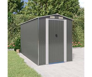 Générique Abri de Jardin Gris Clair 192x357x223 cm Métal galvanisé,3147440