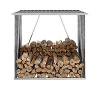 Générique Abri de Stockage à Bois Acier galvanisé 163x83x154cm Anthracite,Accessoires pour Range-bûches & Porte-bûches,15.82KG-47091