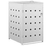 Générique Abri pour Poubelle sur roulettes 240 L Acier Inoxydable,Maison & Jardin,Produits ménagers,Accessoires pour conteneurs à déchets,Cache-conteneurs à déchets,Argent,26.6kg,145379