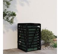 Générique Abri pour Poubelle sur roulettes Noir Bois Massif de pin,Accessoires pour conteneurs à déchets,Cache-conteneurs à déchets-825104