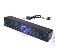Générique -ABS Mini-t Tonne Boîtes, système stéréo | Long Strip Sound avec des Basses pour Les Ordinateurs de Bureau et Les cahiers, Une Solution Audio Parfaite pour la Maison ou la