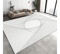 Générique Abstraction Géométrie Tapis de Salon Petit 120x170 cm 3D Moderne Et Minimaliste Tapis de Chambre Flanelle Antidérapant Lavable Poil Court Tapis pour Salon Chambre Q-346