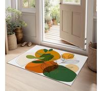 Générique Abstrait Lignes Feuilles Plantes Tapis Salon Lavable, Blanc Chambre Tapis Poil Court Super Doux Anti-dérapant pour Bureau Hôtel Chevet Couloir Sol Coureurs 140 x 200 cm