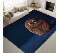 Générique Abstrait Monstre Biscuit Yeux Tapiss de Biscuit Yeux Doux Tapis Imprimé Tapis Lavable 80 x 150 cm, Tapis de Antidérapant pour Chambre Salle à Manger Bureau, Bleu Foncé