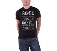 Générique AC/DC T Shirt Highway to Hell World Tour 1979 1980 Officiel Homme Nouveau Noir Size XXL