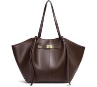 Générique ac de cours femme élégant Sac à main haute capacité et cuir végan lisse - Idéal pour le travail ou les cours universitaires (café)