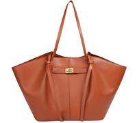 Générique ac de cours femme élégant Sac à main haute capacité et cuir végan lisse - Idéal pour le travail ou les cours universitaires (brun)