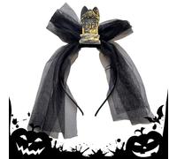 Générique Accessoire Capillaire Halloween | Bandeau Tombaille Gothique avec Voilette,Accessoires Déguisement Effrayant pour Fêtes Carnivals Mascarade Spectacle
