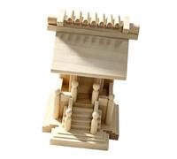 Générique Accessoire de Construction Miniature avec des Styles de pavillon | Ensemble de menuiserie équipée, supports de pavillon traditionnels et marches, pièce maîtresse
