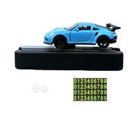 Générique Accessoire de Tableau de Bord pour Voiture Miniature 1/64 avec Plaque D'immatriculation Temporaire, Installation Simple, Bleu