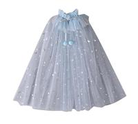 Générique Accessoire Déguisement Cape Fine À Sequins Pour Carnaval Et Fête Costumée Voile De Princesse Pailleté Déguisement Brillant Pour Enfant Scintillante(Sky Blue, 3-8years)