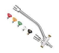 Générique Accessoire Double pour Nettoyeur Haute Pression, Pulvérisateur de Mousse avec Double Connecteur, Outil de Nettoyage Robuste et Pratique pour Le Lavage, 2 en 1 avec 5 Buses