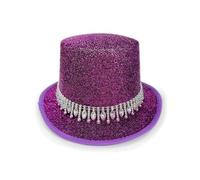 Générique Accessoires de Carnaval-Chapeau de cowboy orné de cristaux pour une soirée jazz ou une fête. (Purple, One Size)