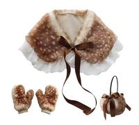 Générique Accessoires de costume de cerf en peluche - Accessoires de doux, ornement de costume de spectacle de théâtre de fête masquée pour spectacle sur scène, célébration de festival, réunion de fa