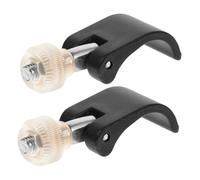 Générique Accessoires de Randonnée Universels 2pcs en Nylon Noir Clip de Fixation Externe pour Bâtons de Randonnée Utilisation Polyvalente en Plein Air