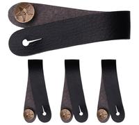 Générique Accessoires de Sangles pour Manche de Guitare Folk, Lot de 4 Sangles de Tête en PU Noir, Fixation Robuste pour Guitare Acoustique et Électrique