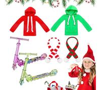 Générique Accessoires d'elfe de Noël Costume pour pour | Elfes de Noël d'hiver Tenue avec Accessoires | Les Costumes de garçons et Filles se déroulent pour Un rôle Festif et Un Temps de j