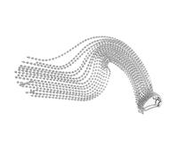 Générique accessoires pour cheveux coquilles de sirène costume bracelets bandeau Barrette fantaisie Accessoires pour dreadlocks accessoires de cheveux perles suspendues strass Silver