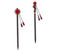 Générique Accessoires pour cheveux de style ancien 2 pièces épingles à cheveux fourchettes pour cheveux chinois bâtons pour cheveux longs usage quotidien