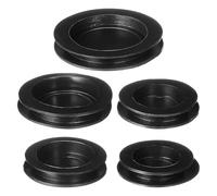 Générique Accessoires pour poupées en plâtre : bouchons ronds en caoutchouc noir 5 pièces, dimensions 25-38mm, réutilisables, pour tirelires à usage domestique