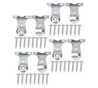 Générique Accessoires pour Volet Roulant en Fer Argenté Support de Fixation Robuste à Ressort Design à Ouverture Ronde Unique Installation Facile Lot de 4 pour Projets Maison et Bureau