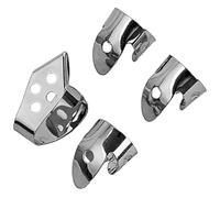 Générique Accessoires Pratiques et Élégants Multifonctionnels Médiators en Métal Argenté Set de 4 Protection des Doigts pour Guitare pour Jouer Confortablement