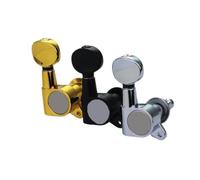 Générique Accordeurs de guitare électrique, compatible avec ARM, AM05 ST TL | Mini ovales, tout métal, design scellé, 1:16, trous 10 mm, vis 45°(BK 3R3L)