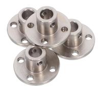 Générique Accouplement à Bride Rigide, Connecteur de Couplage à Bride Rigide, Fer, Argenté, Trou Central 6mm, 4 Pcs, Transmission Stable et Précision, pour Arbre Moteur et Axe de Guidage