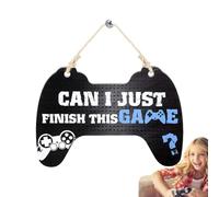 Générique Accroche-porte De Salle De Jeux - Affiche En Bois, Puis-je Simplement Terminer Ce Jeu, Décoration Amusante Pour Chambre De Garçons, Forme De Contrôleur De | De Porte Murale, Accessoires