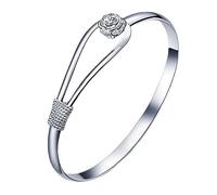 Générique Acier Couple En Anneaux Letter Beaded Hand Woven Rope Bracelet Suitable As A Birthday For Your Choix Inoxydable Couple En Inoxydable Anneaux (Silver, One Size)