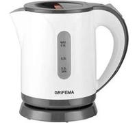 GRIFEMA GC1001 Bouilloire Électrique 0,8L/1100W Puissance Ébullition Chauffage Rapide, Filtre Anti-Calcaire Amovible et Lavable, Niveau d'Eau Visible et Arrêt Automatique, Socle sans Fil pour Ranger