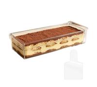 Générique Acrylic Cake Box With Lid Reusable Rectangular Puddings Container
