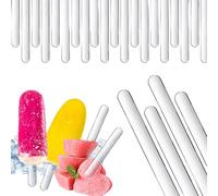 Générique Acrylic Cake Topper Sticks - 50 Pieces 4.5 Inch DIY Reusable - Clear Acrylic Sticks - Ideal For Cake Chocolate Bar Candy Home Bakery Dessert Shop Family Gathering
