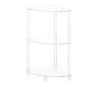 Générique Acrylic Corner Table, 3-Tier Clear Triangle End Table, Modern Small Furniture Piece, Space-Saving Corner Side for Living Room, Bedroom, and Bathroom, Durable and Stylish Design