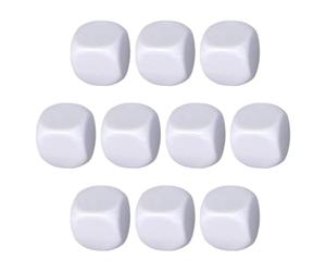 Générique Acrylic Dice - White Dice Blocks, Write on Cubes, Custom Number Learning Set | Math Counting Educational Toy Set, Classroom Learning Activity