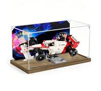 Générique Acrylic Display Case, Compatible with Le*GO 10330 MC*Laren MP4/4 & Ayrton Senna - Transparent, Dustproof Display Box & Collectible Storage Case（Model Not Included） (Wood Tone-2mm)