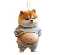 Générique Acrylic Dog Keychain - Cute Novelty Purse Pendant for Style | Lightweight Animal Accessory with Flat 2D Artwork, Bag Charm Decor, Backpack Hanging Gift for Men Women Boys Girls Family