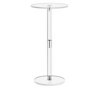 Générique Acrylic Drink Table, Clear Round End Desk, 21.3x10 inches tylish Beverage Experience with Our Drinks Snacks and Coffee, Modern Transparent Side Table for Living Room Small Spaces