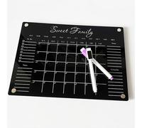 Générique Acrylic Erasable Magnetic Message Board | Black | Rewritable Message Board | Reusable | Erasable | 29.7x21cm | for Kitchen Workplace Home