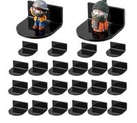 Générique Acrylic Floating Shelves - 24 Piece Small Wall Display Set | Floating Storage Shelves for Corner Home Laundry College Apartment Bedroom Kitchen Workplace Dorm