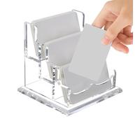 Générique Acrylic Holder, Card Display, Clear Business Name Stand with Multi Slot Desktop Organizer, Ideal for Office Reception Table Work Desk Meeting Spaces Conferences Exhibitions Home Use
