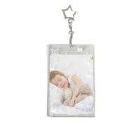 Générique Acrylic K-Pop Photocard Holder, Cute Pendant Keychain Holder, Customizable Photocard Holder, Hard Card Protector Case for Meal Cards, Bus Cards, Photos, Student Card and Badge Holder